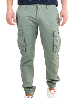 Chinos Cargo Παντελόνι με Λάστιχα DOUBLE CCP-41 Χακί