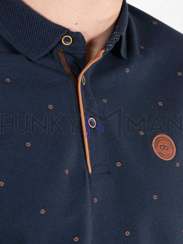 All Over Print Polo DOUBLE PS-299S Navy