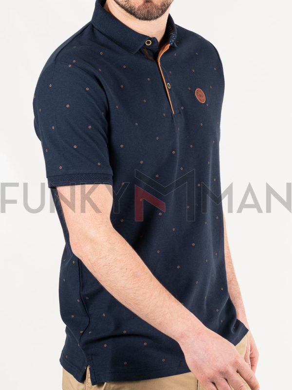 All Over Print Polo DOUBLE PS-299S Navy