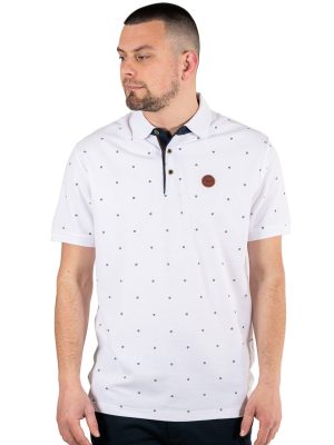 All Over Print Polo DOUBLE PS-299S Λευκό