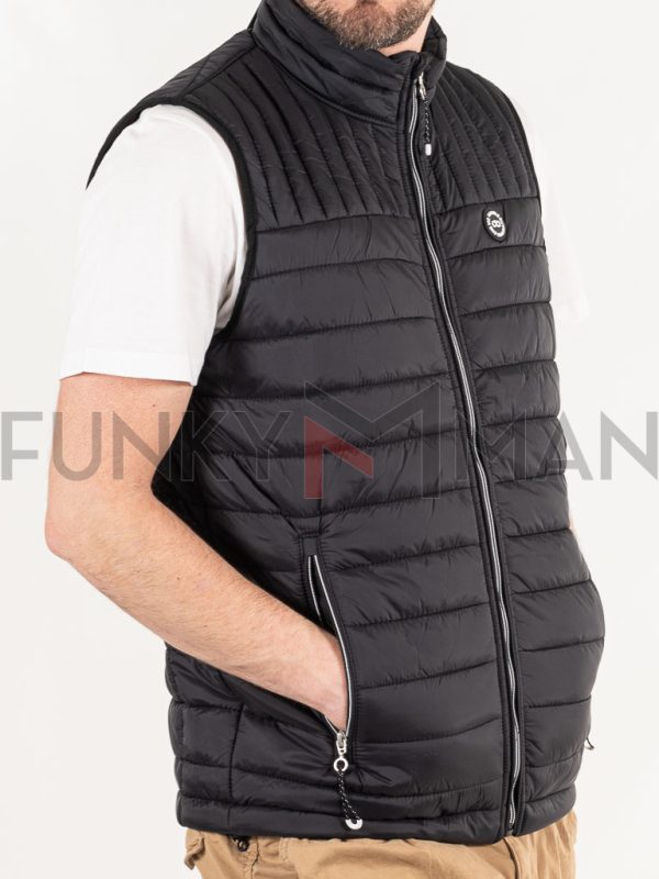 Αμάνικο Μπουφάν Vest Jacket DOUBLE SMJK-15 Μαύρο