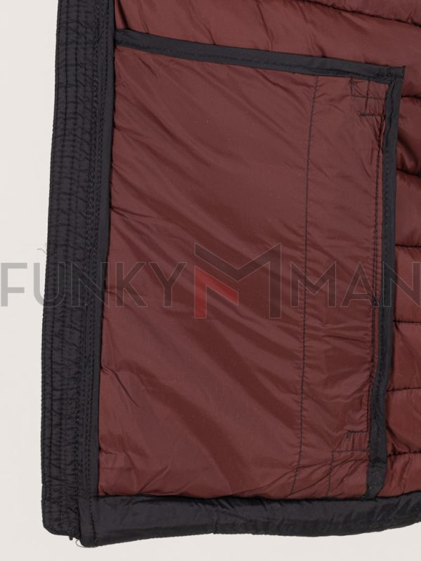 Αμάνικο Μπουφάν Vest Jacket DOUBLE SMJK-15 Μαύρο