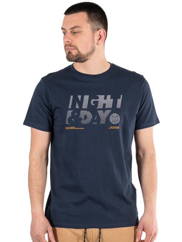 Graphic Print T-Shirt DOUBLE TS-028 Navy