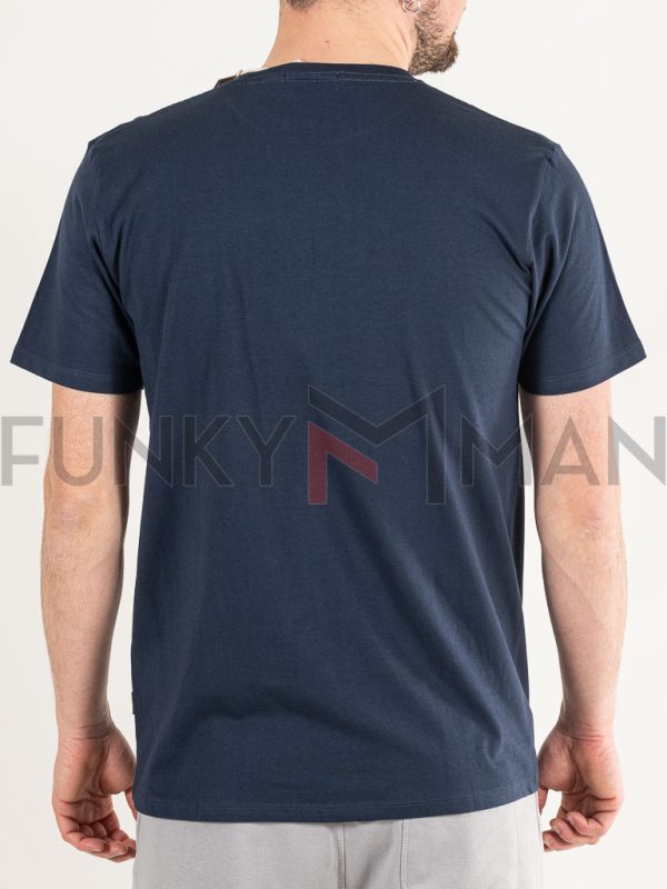 Graphic Print T-Shirt DOUBLE TS-029 Navy