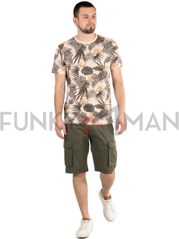 Fashion All Over Print T-Shirt DOUBLE TS-041 Salmon