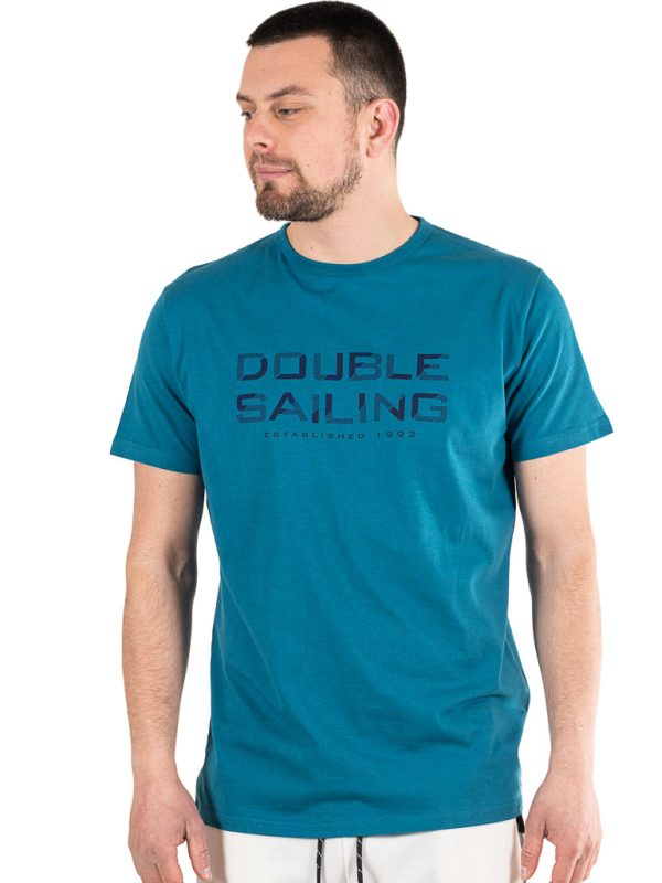 Graphic Print T-Shirt DOUBLE TS-242 Teal