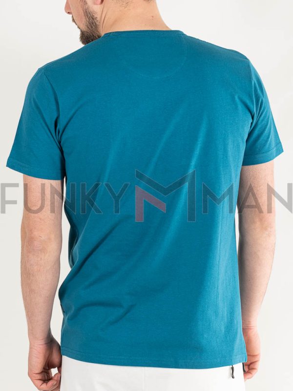Graphic Print T-Shirt DOUBLE TS-242 Teal