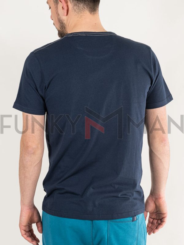 Graphic Print T-Shirt DOUBLE TS-243 Navy