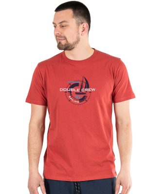 Graphic Print T-Shirt DOUBLE TS-243 Κόκκινο