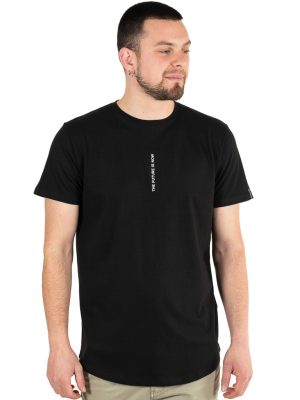 Front & Back Print T-Shirt DOUBLE TS-244 Μαύρο