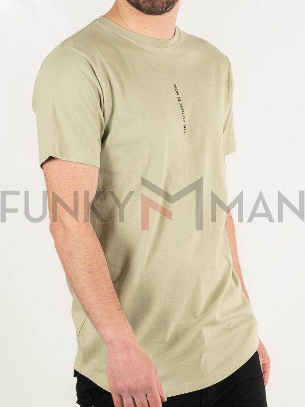 Front & Back Print T-Shirt DOUBLE TS-244 Olive