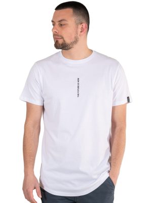 Front & Back Print T-Shirt DOUBLE TS-244 Λευκό