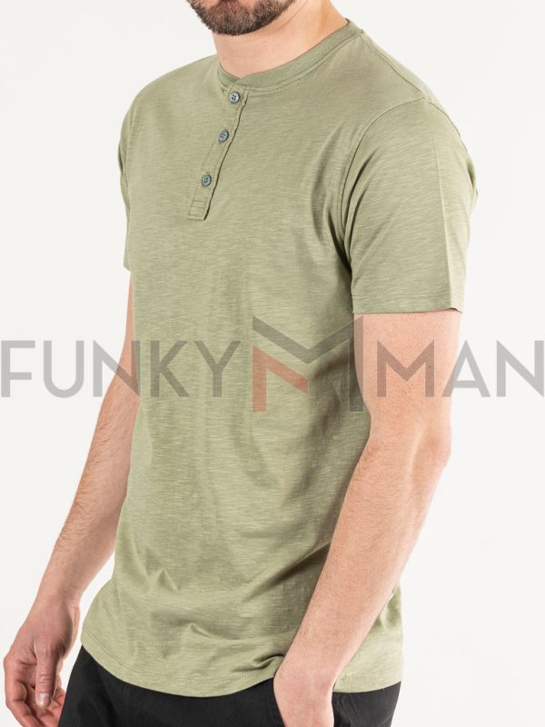 Henley Flama T-Shirt DOUBLE TS-246 Olive