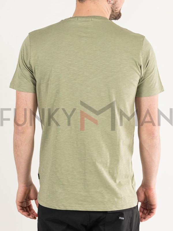 Henley Flama T-Shirt DOUBLE TS-246 Olive
