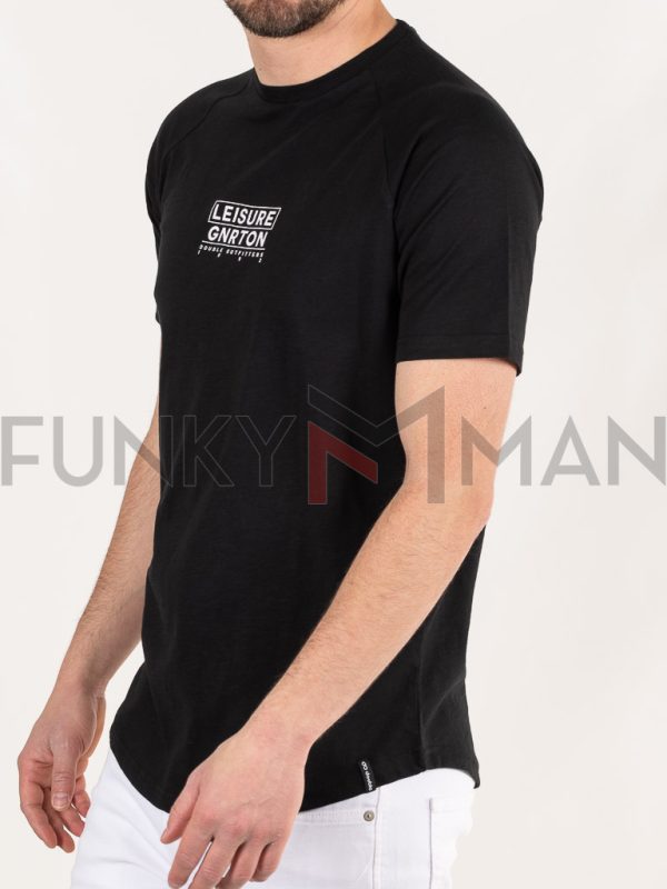 Κοντομάνικο Reglan T-Shirt DOUBLE TS-250 Μαύρο