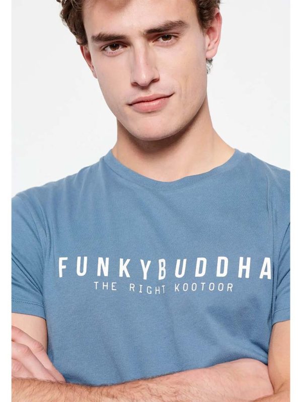 T-Shirt FUNKY BUDDHA FBM007-329-04 Dusty Blue