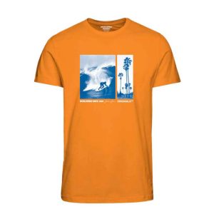 T-Shirt σε Μεγάλα Μεγέθη JACK & JONES 12235567 Orange