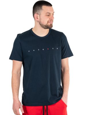 Κοντομάνικη Μπλούζα T-Shirt Paco & CO 2331001 Navy