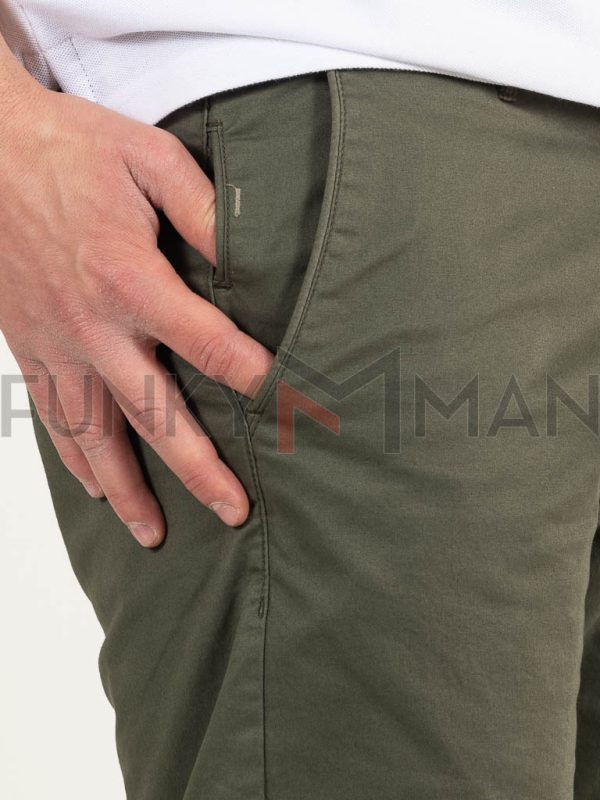 Chinos Casual Βερμούδα DOUBLE MSHO-142 Olive