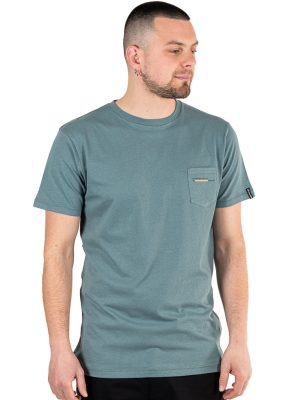 Chest Pocket T-Shirt DOUBLE TS-249 Stone Blue