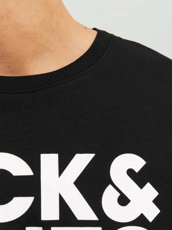 T-Shirt JACK & JONES 12151955 Large Print Μαύρο