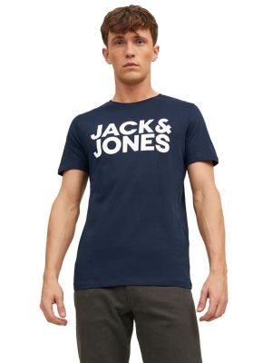 T-Shirt JACK & JONES 12151955 Large Print Navy