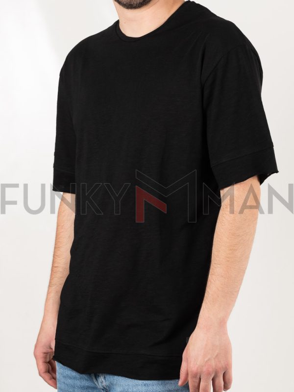 OVERSIZE Κοντομάνικη Μπλούζα T-Shirt Paco & CO 2331070 Μαύρο