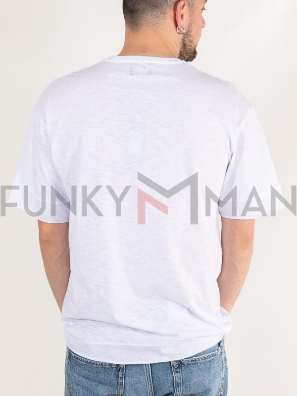 OVERSIZE Κοντομάνικη Μπλούζα T-Shirt Paco & CO 2331070 Λευκό