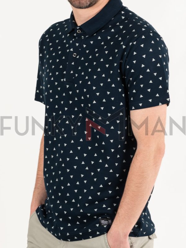 All Over Print Polo Paco & Co 2331090 Navy
