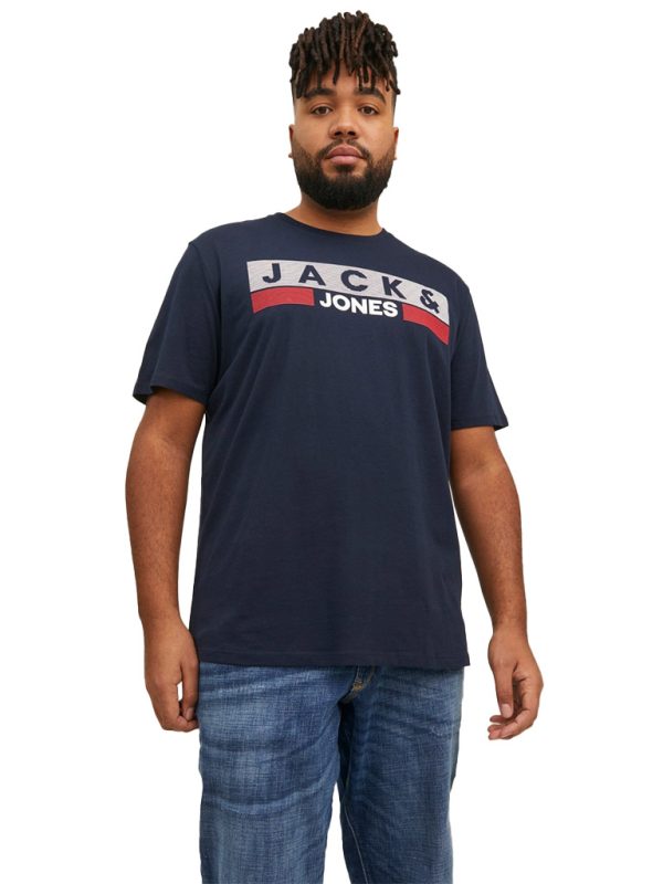 T-Shirt σε Μεγάλα Μεγέθη JACK & JONES 12158505 Navy
