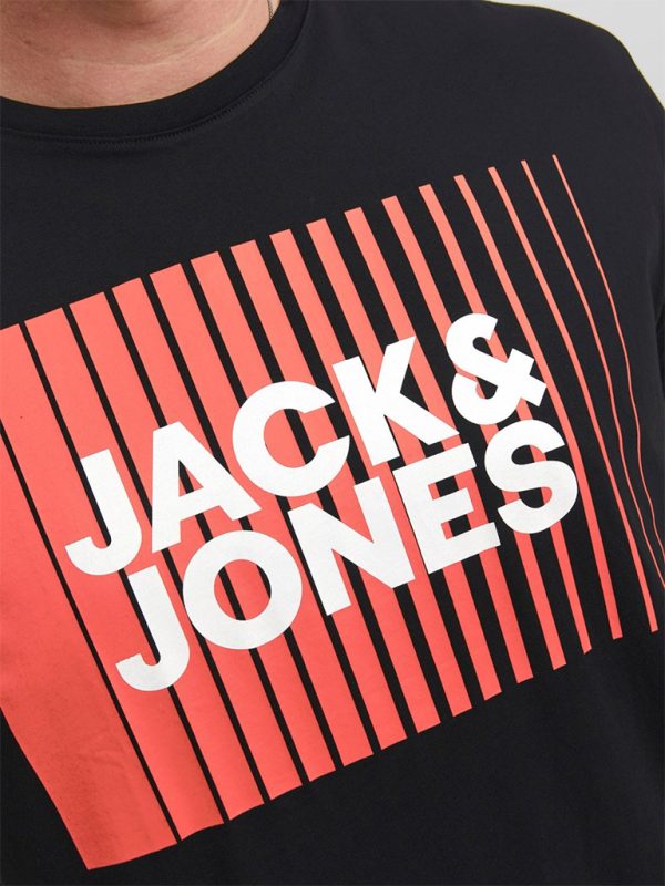 T-Shirt σε Μεγάλα Μεγέθη JACK & JONES 12243630 Μαύρο
