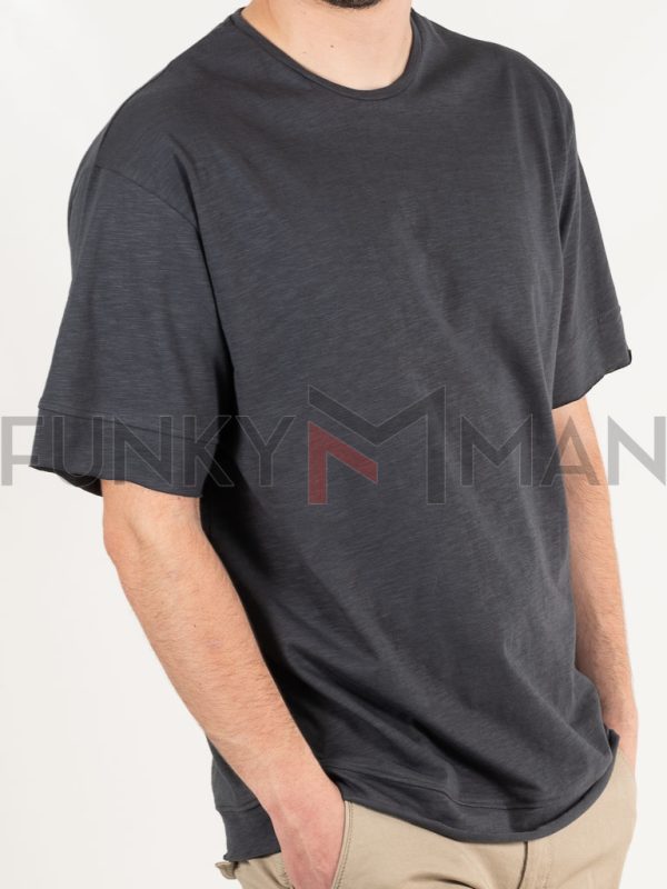 OVERSIZE Κοντομάνικη Μπλούζα T-Shirt Paco & CO 2331070 Ανθρακί