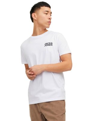 T-Shirt JACK & JONES 12151955 Small Print Λευκό