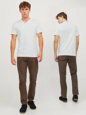 Henley Slim Line T-Shirt JACK & JONES 12164972 Cloud Dancer