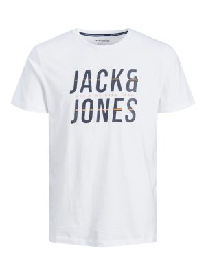 T-Shirt σε Μεγάλα Μεγέθη JACK & JONES 12219022 Λευκό