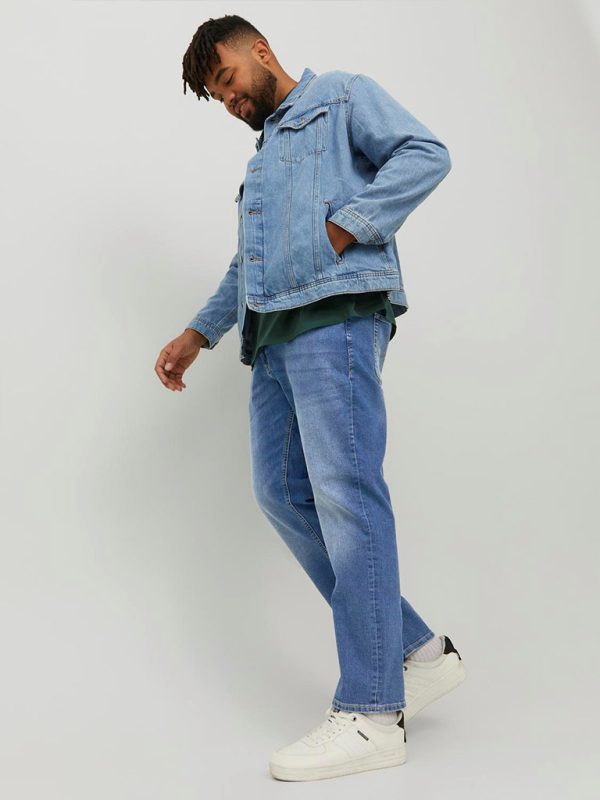 Jean Παντελόνι Slim Fit σε Μεγάλα Μεγέθη JACK & JONES 12237573 Μπλε