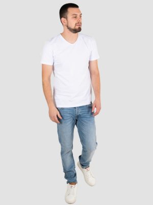 Κοντομάνικη Μπλούζα V-Neck PACO 2331811 Λευκό