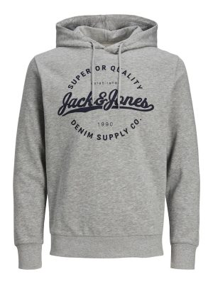 Hoodie JACK & JONES 12236185 Grey