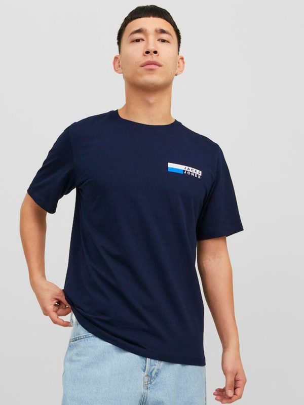 T-Shirt JACK & JONES 12233999 Small Print Navy
