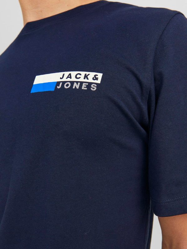 T-Shirt JACK & JONES 12233999 Small Print Navy