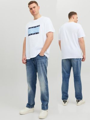 T-Shirt σε Μεγάλα Μεγέθη JACK & JONES 12237439 Λευκό
