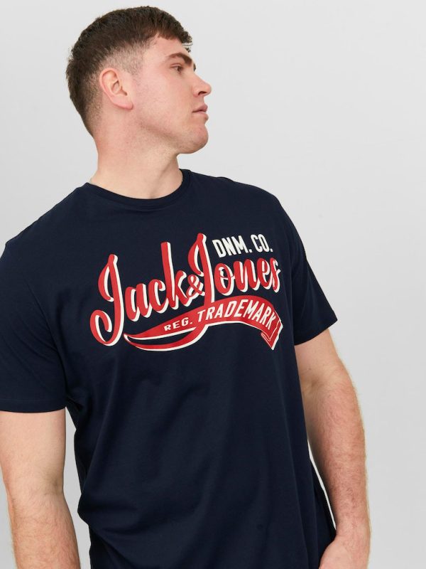 T-Shirt σε Μεγάλα Μεγέθη JACK & JONES 12243611 Navy