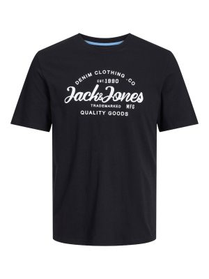 T-Shirt σε Μεγάλα Μεγέθη JACK & JONES 12251048 Μαύρο