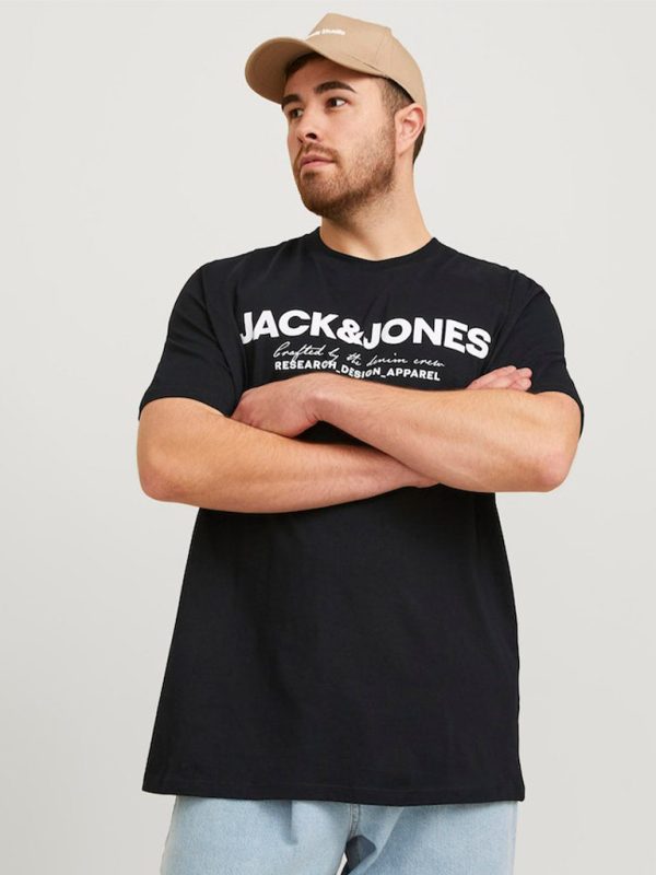 T-Shirt σε Μεγάλα Μεγέθη JACK & JONES 12251052 Μαύρο