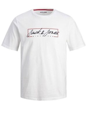 T-Shirt σε Μεγάλα Μεγέθη JACK & JONES 12254910 Λευκό