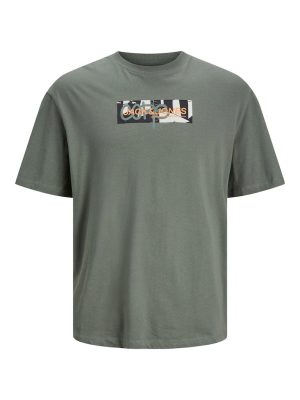 T-Shirt σε Μεγάλα Μεγέθη JACK & JONES 12257369 Green