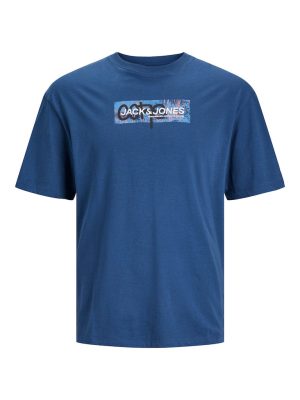 T-Shirt σε Μεγάλα Μεγέθη JACK & JONES 12257369 Μπλε