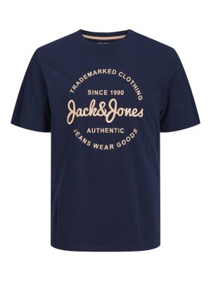 T-Shirt σε Μεγάλα Μεγέθη JACK & JONES 12251048 Navy