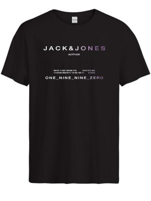 T-Shirt σε Μεγάλα Μεγέθη JACK & JONES 12257585 Μαύρο