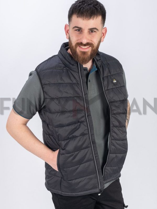 Αμάνικο Μπουφάν Vest Jacket DOUBLE SMJK-022 Μαύρο